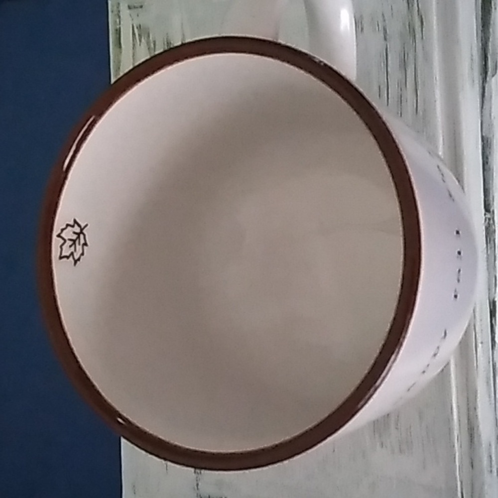 Market Finds 16oz. White/Brown "Happy Fall Y'all" Maple Leaf Coffee Mug - Picture 4 of 5
